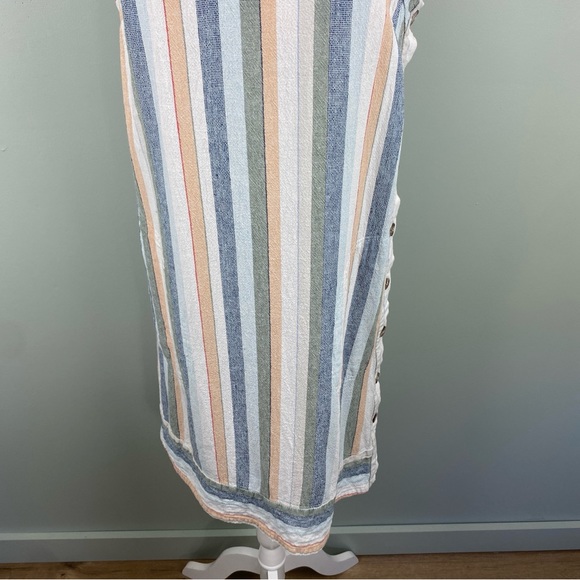 For Cynthia colorful striped Linen blend Shift tank dress size Small - Picture 3 of 9